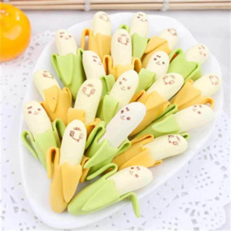 4 шт цвет случайный микс Прекрасный милый банан фруктовый стиль резиновый ластик