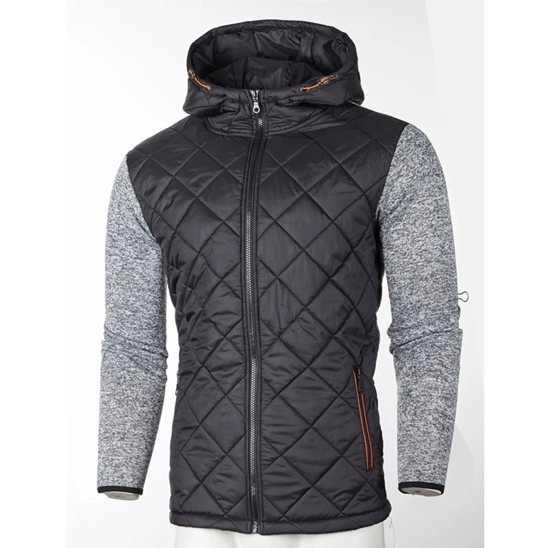

2019 Slim Fit Warm Coats Autumn Winter Men's Lightweight Windproof Packable Warm Jacket Solid Color Hooded Jackests Outwear
