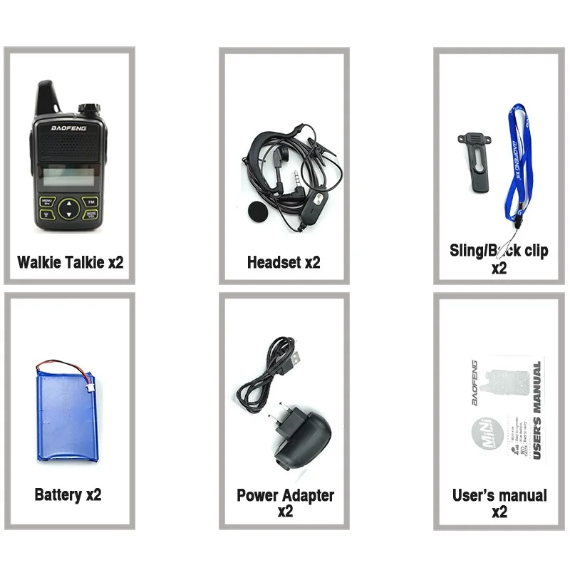 2 piece 2 шт. Baofeng BF-T1 мини-рация UHF для детей двухстороннее радио Baofeng T1 радио HF BF T1 Walky Talky USB зарядное устройство FM Woki Toki - Цвет: 2 piece