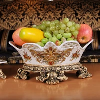 new arrival fashion ceramic series oval fruit tray crack dried fruit plate home decoration