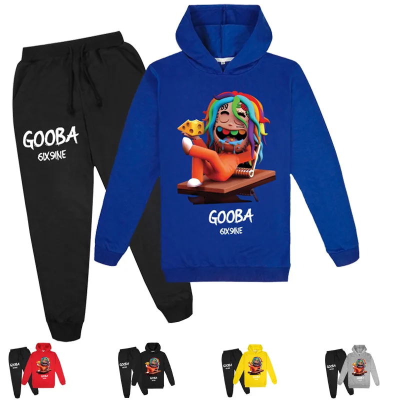 Z &amp Y От 2 до 16 лет с рисунком из аниме 6ix9ine Gooba Одежда Комплект Дети Спортивные
