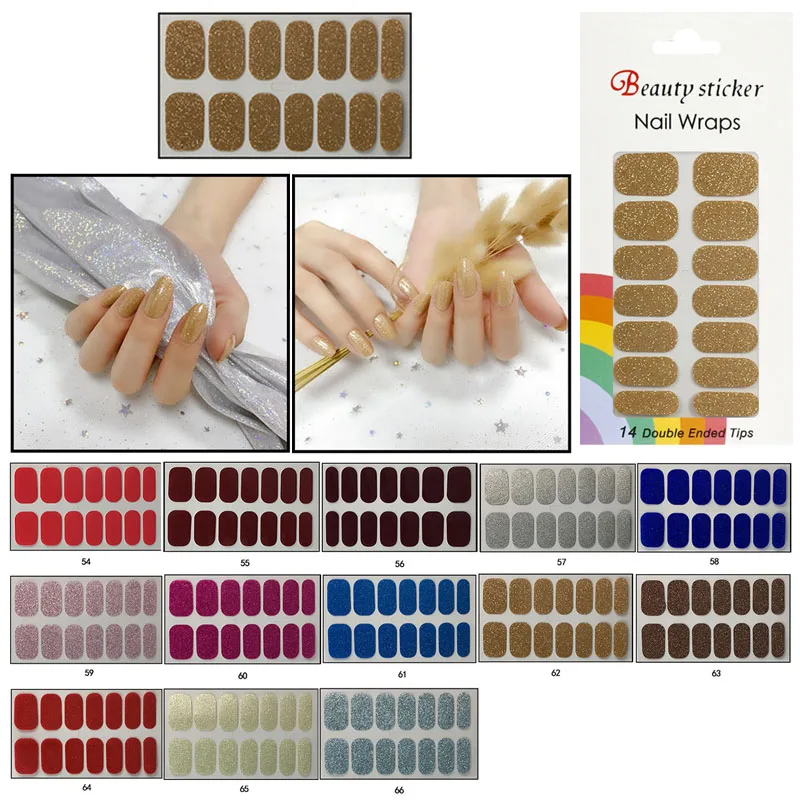 

Блестящие однотонные пленки для лака для ногтей LADY KINDOM блестящие полоски для ногтей с полным покрытием водонепроницаемые экологически чис...