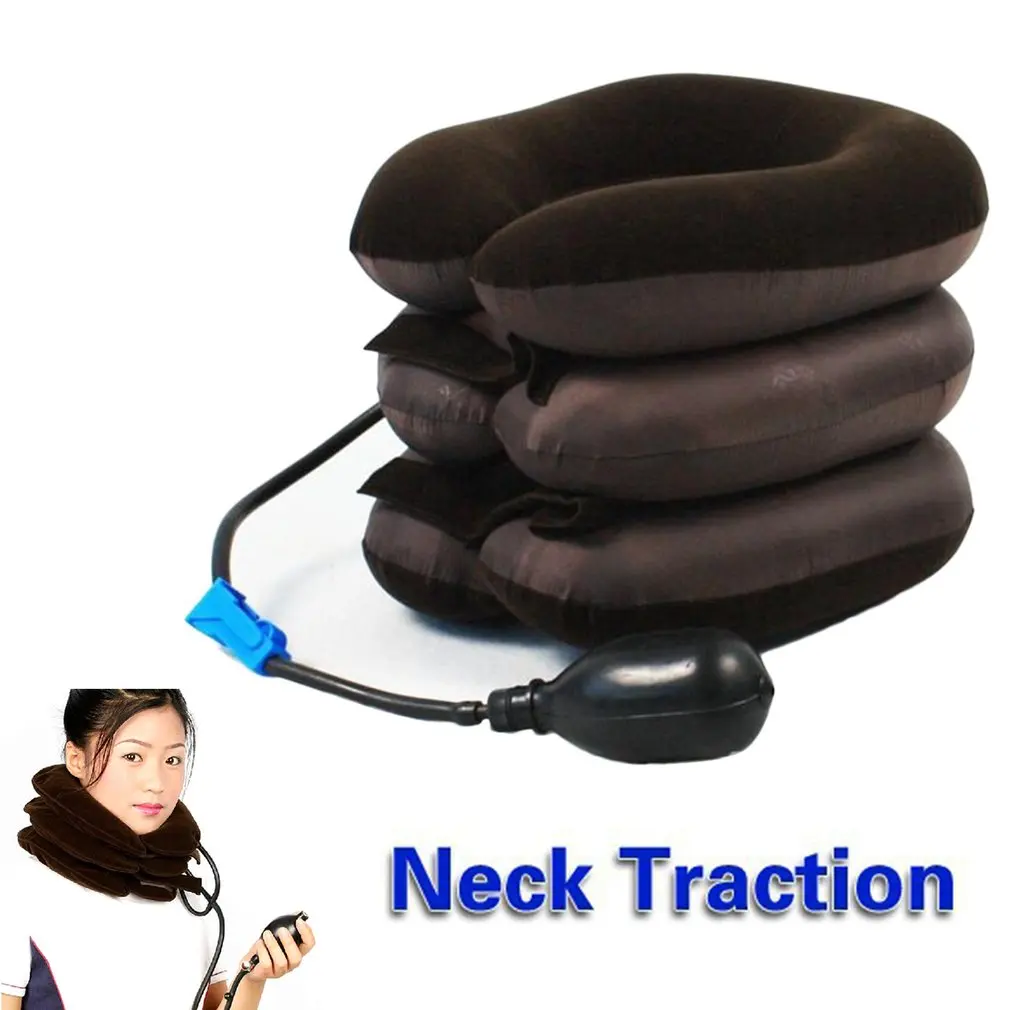 

Inflatable Neck Cervical Vertebra Traction Soft Brace Device Unit For Headache Head Back Shoulder Neck Pain Health Care