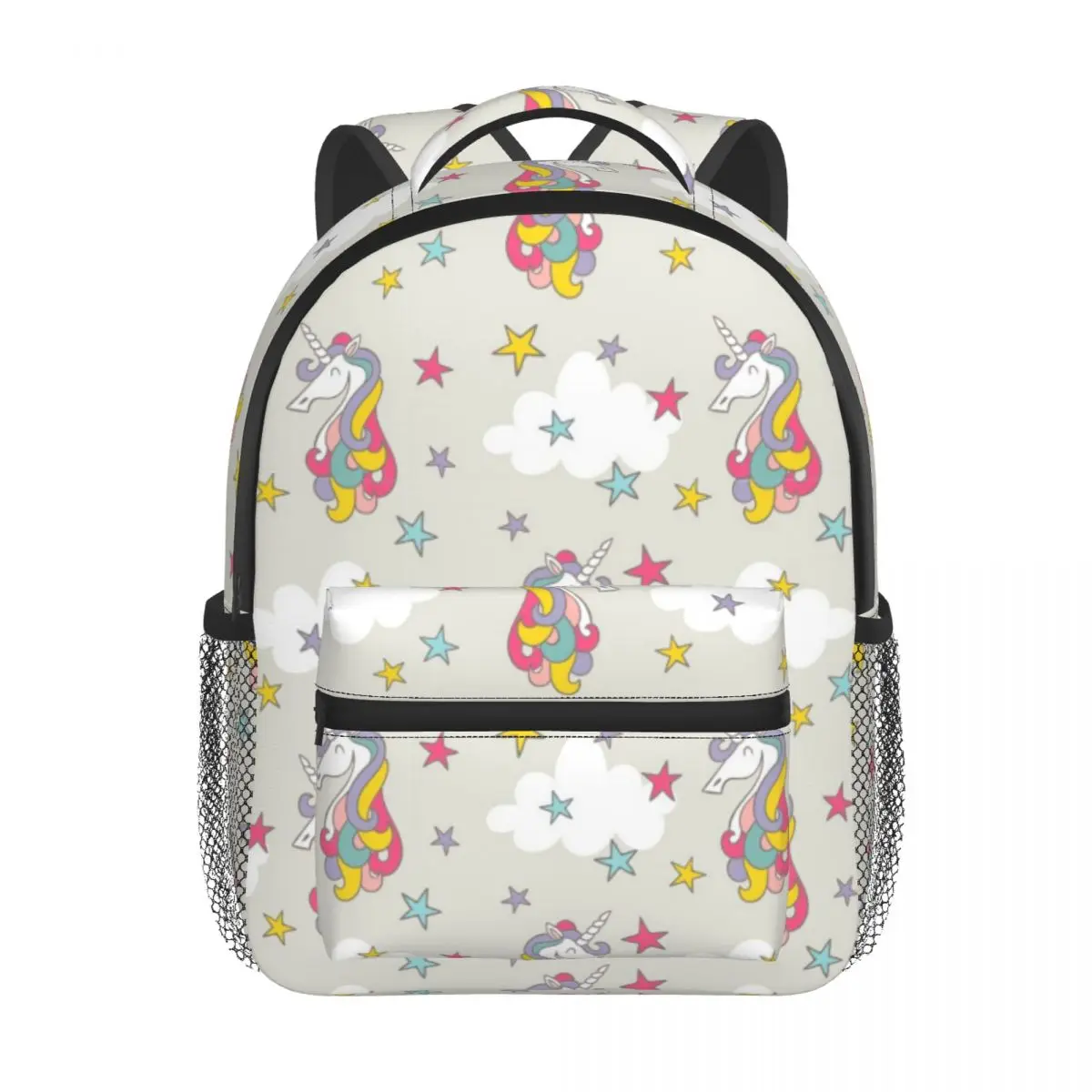 Colored Unicorn With Stars Pattern Baby Backpack Kindergarten Schoolbag Kids Children School Bag