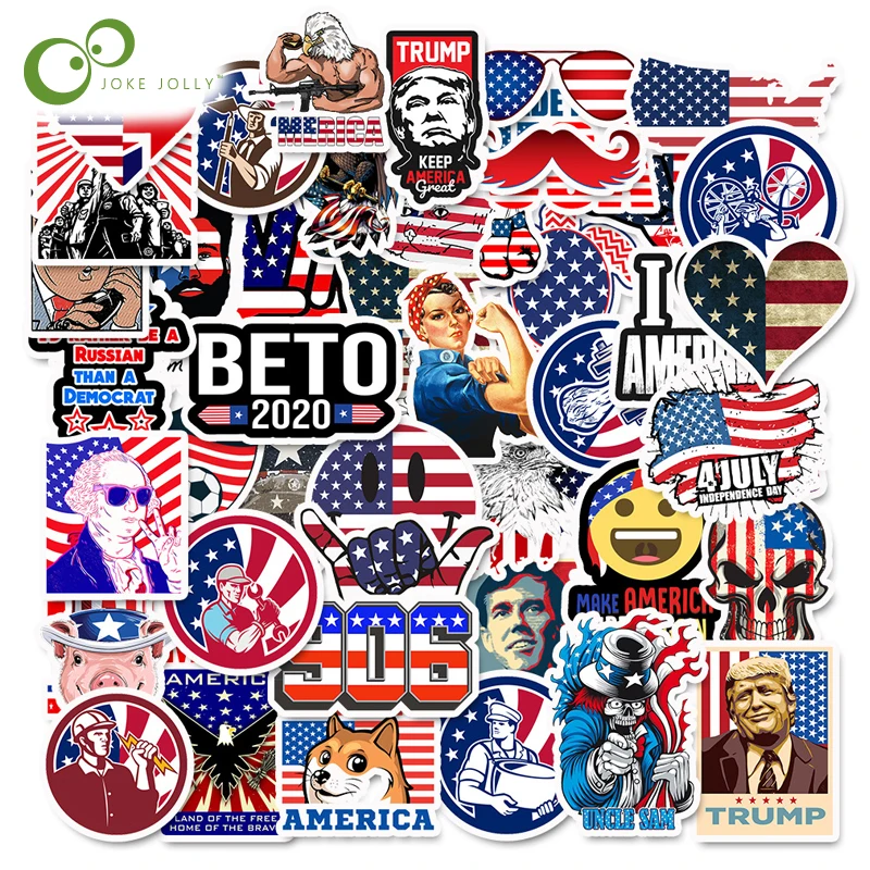 50 шт. Америка тема граффити наклейки американский Президент Трамп Веселая