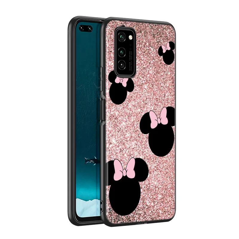 Red Mickey Minnie For Huawei P50 P40 P30 P20 P10 Pro Lite P Smart Z 2021 2019 4G 5G Silicone Soft Black Phone Case