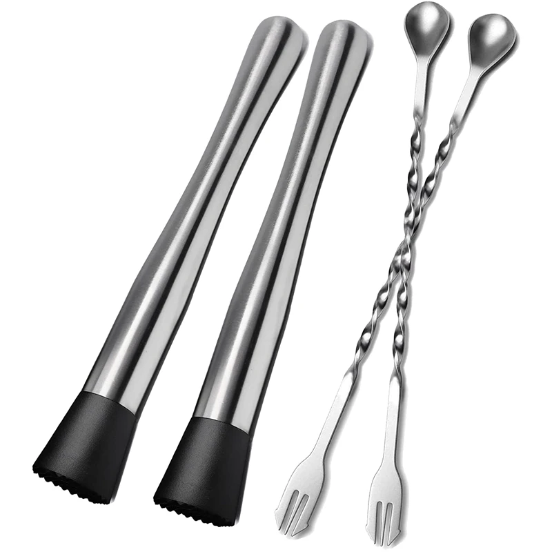 

Набор инструментов для приготовления коктейлей из нержавеющей стали, 10 дюймов, 4 упаковки