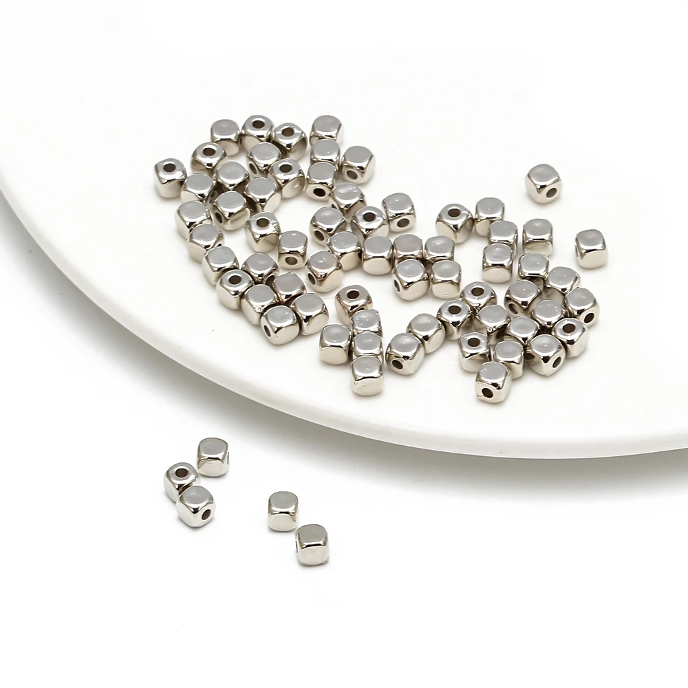 Meibeads 200 шт./лот CCB золотистые/Серебристые пластиковые квадратные разделители