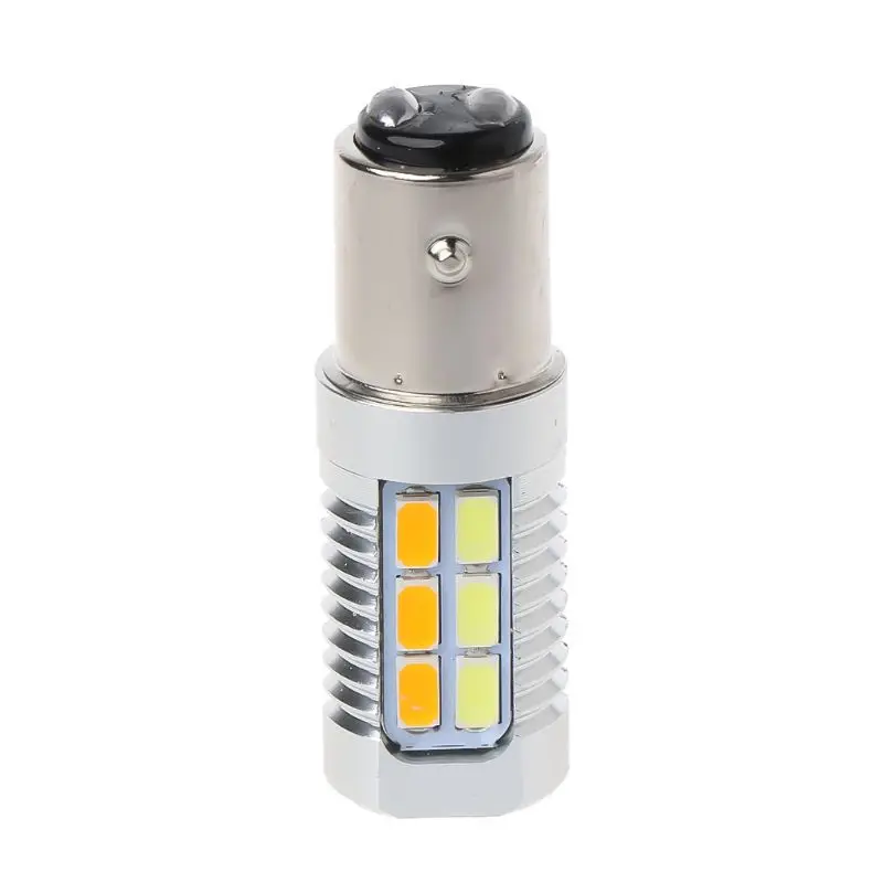 Хит продаж новинка 1 шт. двухцветная автомобильная лампа 1157 50 Вт 5630 белый желтый