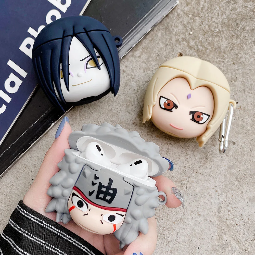 For Uchiha 3D Cartoon Case Airpods 1/2 Cover Japan Anime Naruto Model Accessories Protector cover Pro | Электроника
