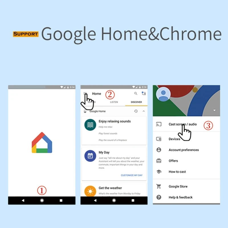 5G/2.4G WiFi Display Dongle HDMI-compatible TV Stick Chromecast 4K Ultra High Definition Screen Mirroring Support YouTub Netflix
