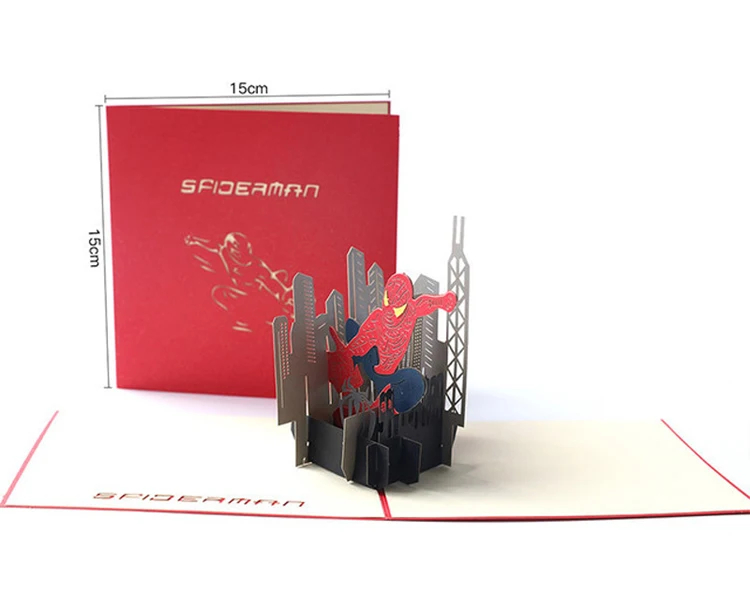 3D всплывающие открытки на день рождения для детей мультфильм поздравительные открытки подарки открытки с наклейки на конверте