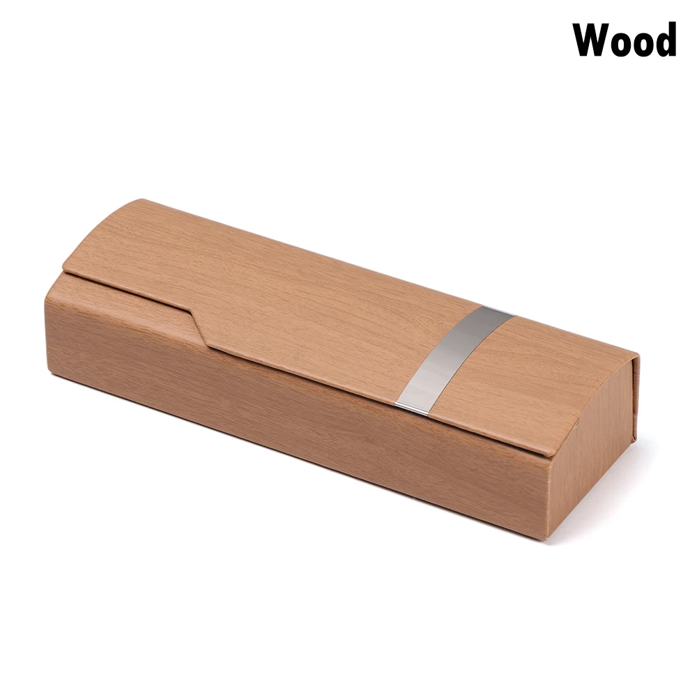 Style3-Wood Горячая Распродажа Портативный Модный чехол для солнцезащитных очков Имитация древесины Чехол для очков унисекс жесткий ручной работы квадратная Складная Коробка Чехол для очков - Цвет: Style3-Wood