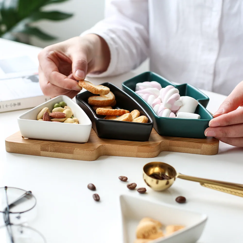 Северная Европейская Бытовая кухонная разделительная тарелка в форме Ins цветная