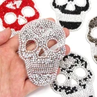 1 шт. Одежда высшего качества Череп патч, вышитые патчи для одежды 6x8,5 см гладить на Стразы Патчи DIY шапки Ткань наклейки