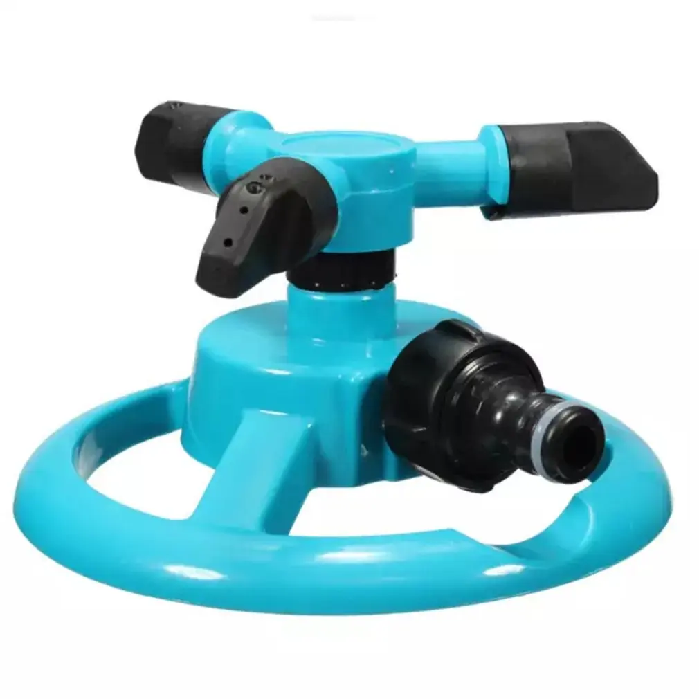 

New Garden Plastic Sprinkler Automatic 360 Degree Rotation Spray Nozzle Trident Shape Watering Head Gardening Supplies