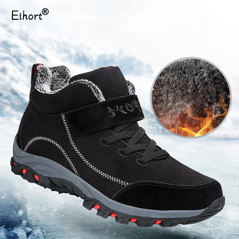 Eihort зимняя мужская уличная спортивная обувь плюс бархатная теплая Повседневная