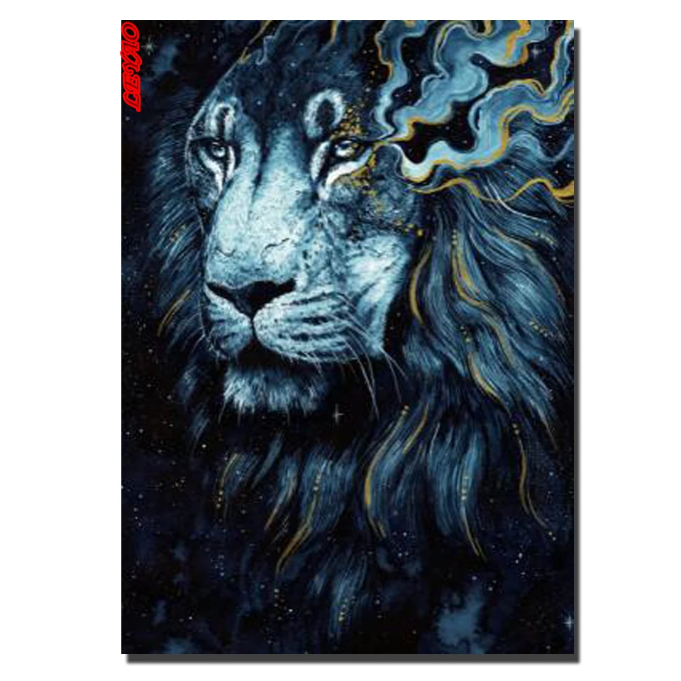 

5D DIY Diamond Embroidery Complete Kit Animals Lion Needlework Diamond Painting Mosaic Animals Handmade Gift Home Decor