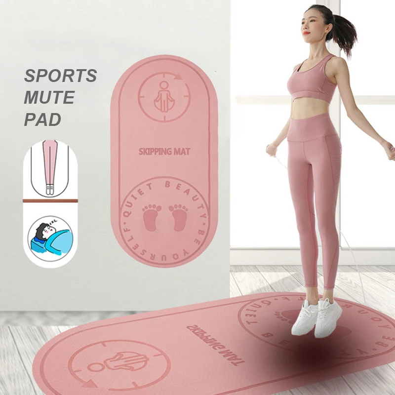 

Jump Rope Mat Exercise Cushioning Mute Yoga Mat Sound Insulation And Shock Absorption High Density Board Anti-noice Mat