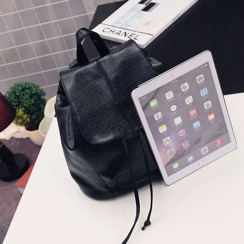 Женский мини-черный рюкзак ранец для путешествий шоппинга школьный девочек