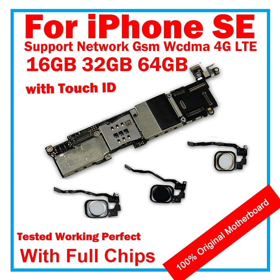 Новое поступление 100% оригинальная материнская плата для iPhone SE разблокированная
