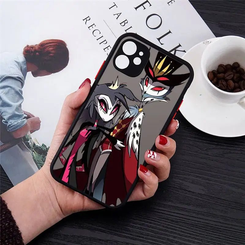

Helluva Boss cute cartoon Phone Case Transparent Matte for iPhone 7 8 11 12 s mini pro X XS XR MAX Plus cover funda
