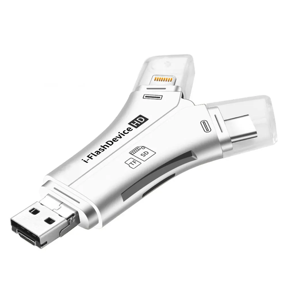 

4 в 1 i-Flash Drive USB Micro SD/TF устройство для чтения карт памяти, адаптер для телефона, универсальный DQ-Drop