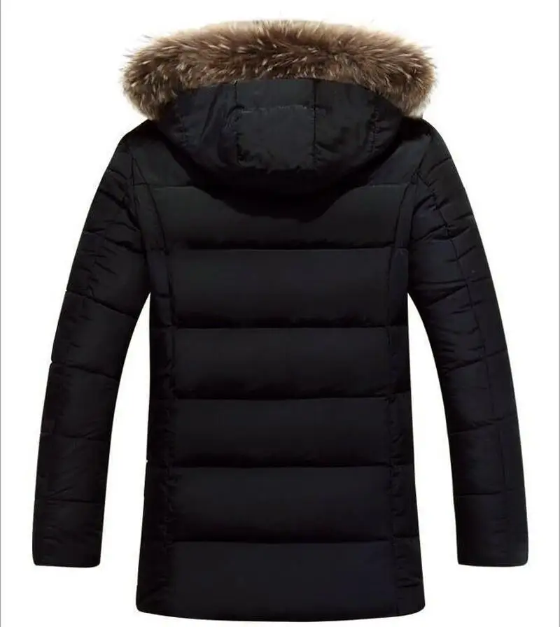 Мужские зимние парки куртки Мужская модная повседневная свободная длинная