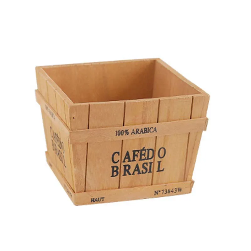 Деревянная корзина для хранения суккулентов растений 1 шт.|Корзины хранения| |