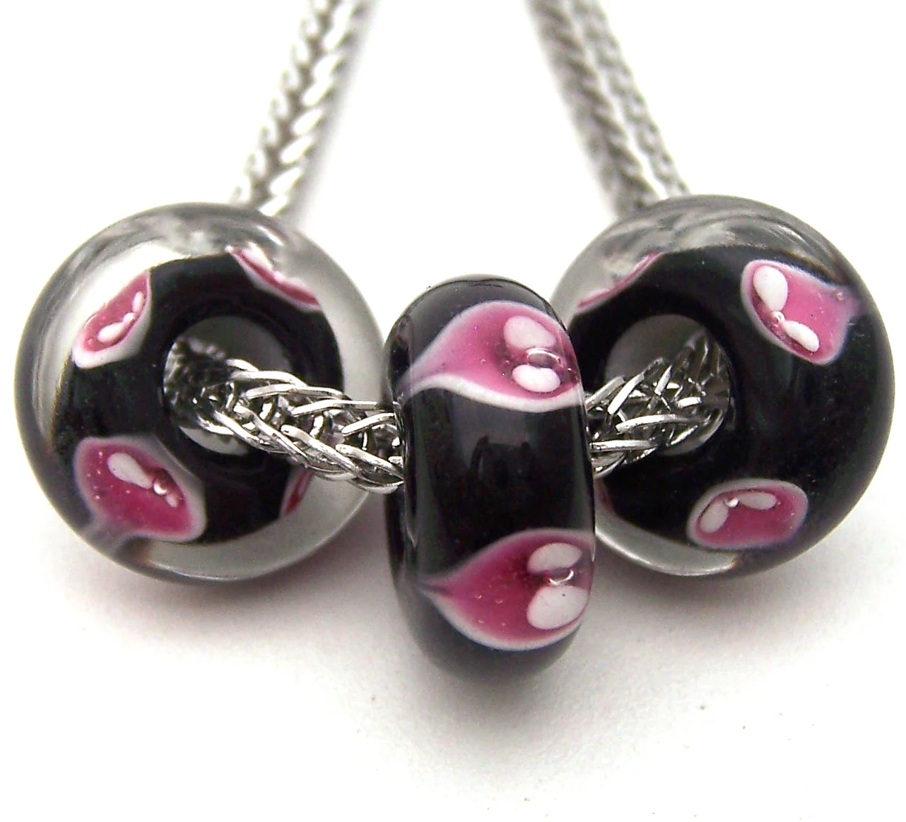 

JGLZ2332 3X 5MM Hole DIY GlassBead Murano Glass beads Fit European Charms Bracelet diy jewelry Lampwork