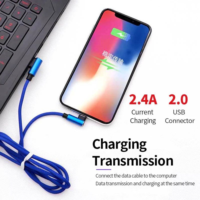 Кабель передачи данных с разъемом типа c 2.4A ВЫСОКАЯ ЧЁТКОСТЬ быстро заряжающийся