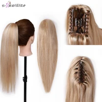 s noilite ponytail human hair 14 22inches claw clip in ponytail human hair extension women hairpiece natural black blonde brown
