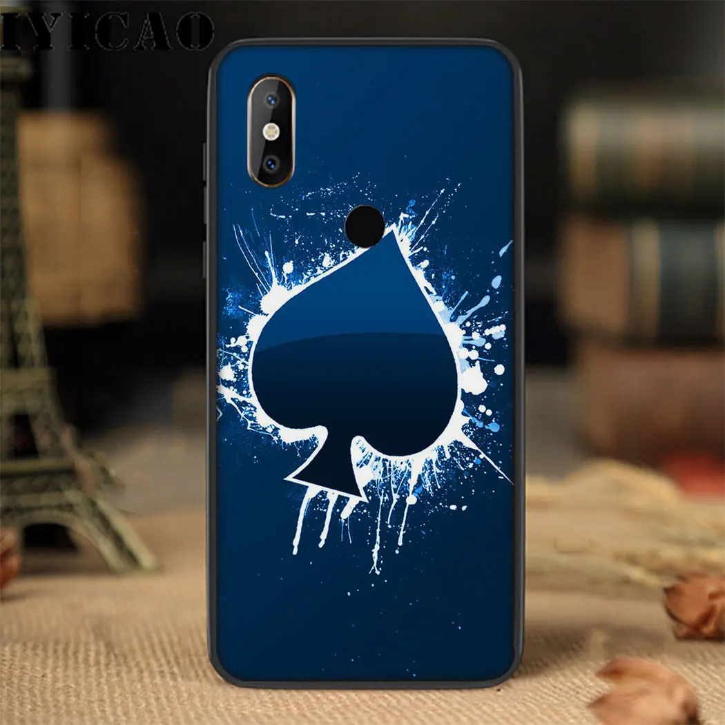 IYICAO покер мягкий чехол для мобильного телефона Xiaomi mi на возраст 6 8 9 A2 Lite A3 9T Pro A1 F1