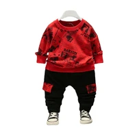 1children cotton clothes spring autumn baby boys printed jacket pants 2pcssets infant out kid fashion toddler casual tracksuits