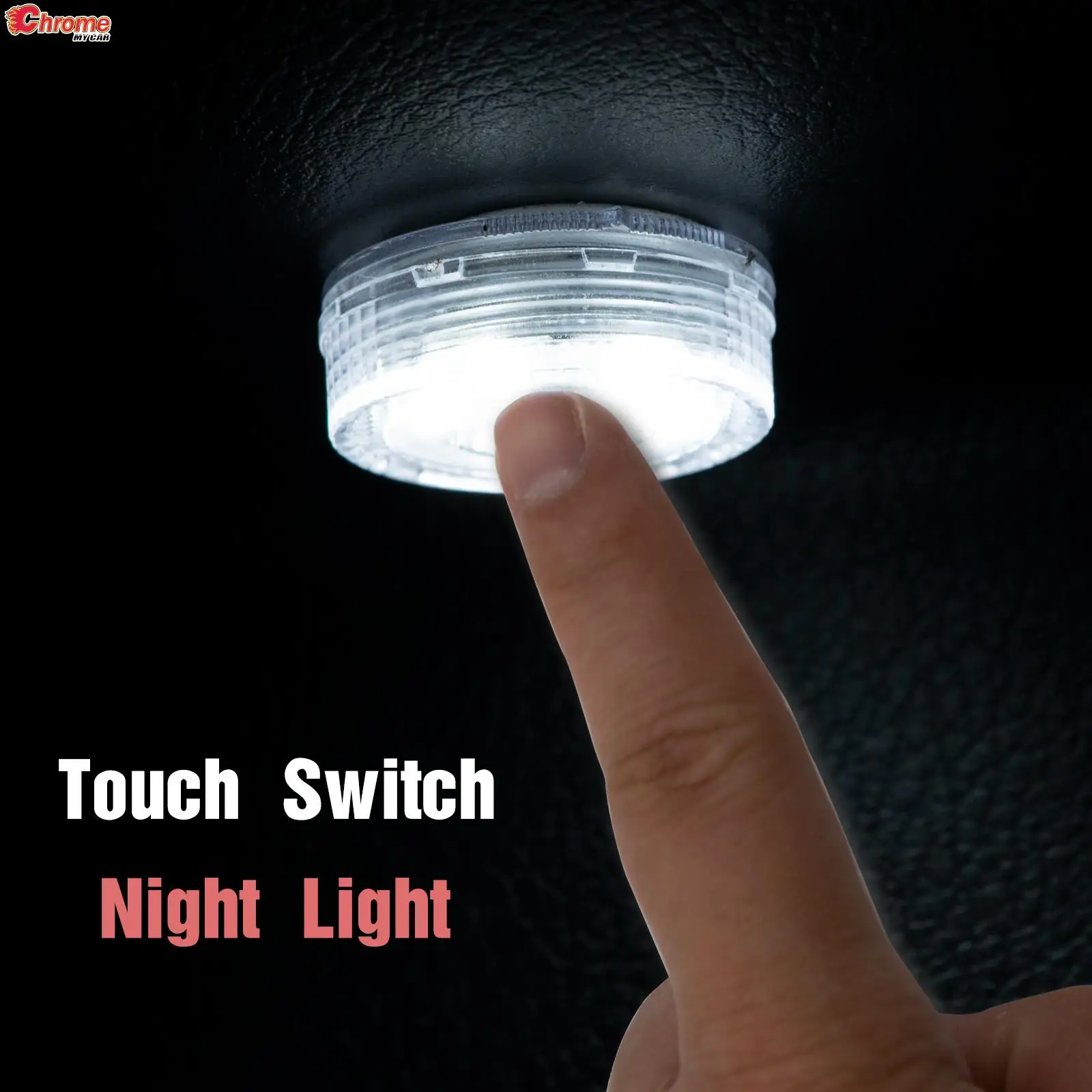 2X Led Touch Light Portable Night Reading Ceiling Lights Glove Box Lamp Footwell Trunk Bulbs Car Interior Light Closet Kitchen