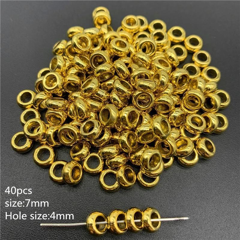 Многоразмерные золотые соединительные бусины из сплава фурнитура для