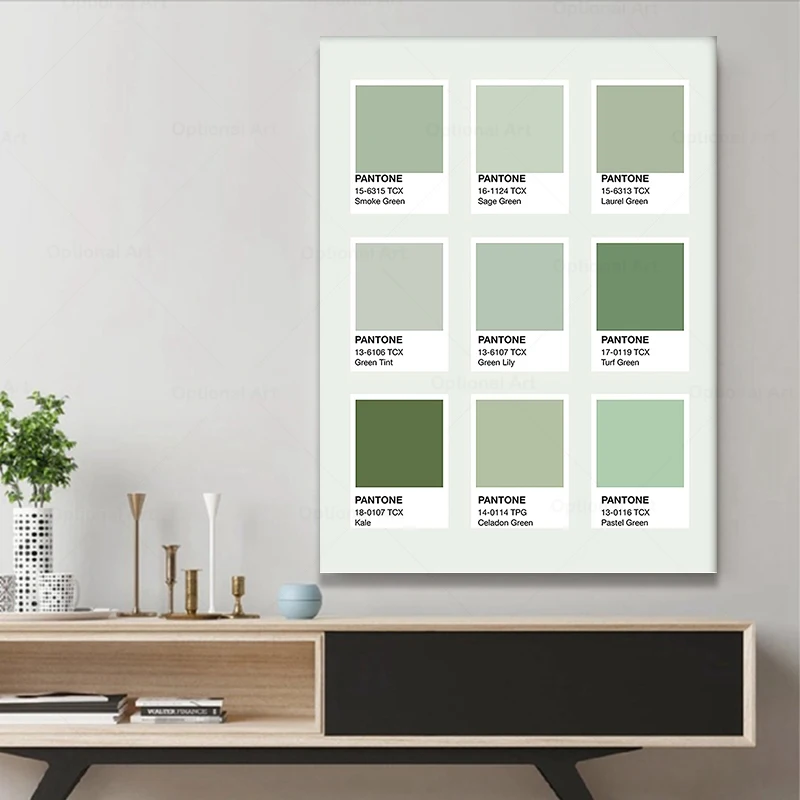 Художественный постер Haus и с оттенками зеленого цвета Настенный декор для