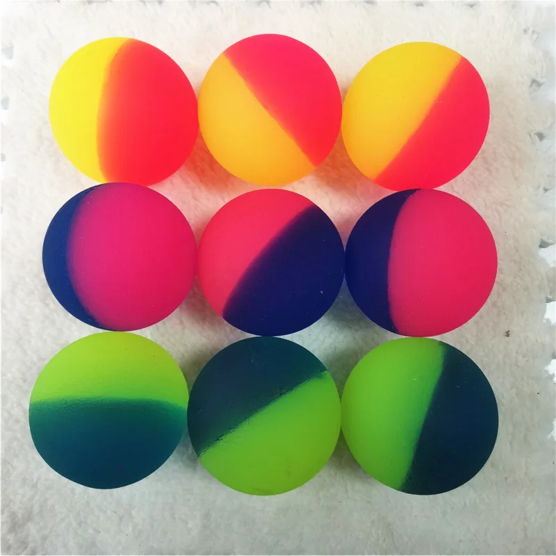 5pcs Random Color 5,5 см двухцветные резиновые прыгающие шары прыгающие вещества поверхность Спорт на открытом воздухе забавные игрушки для детей - Цвет: 5pcs Random Color