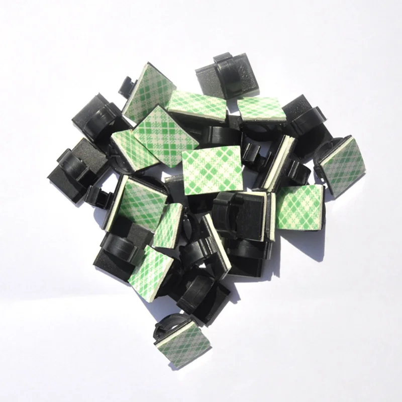 40 шт само клеящаяся Автомобильная кабельные зажимы органайзера устройство для