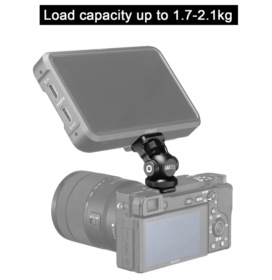 UURig R015 универсальный монитор адаптер держатель с Arri 1/4 винт холодной обуви видео камера кронштейн для монитора холодной обуви