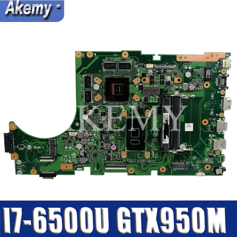 Akemy X756UXM Motherboard For Asus X756U X756UWK X756UQK X756UV X756UX Laotop Mainboard with I7-6500U GTX950M | Компьютеры и офис
