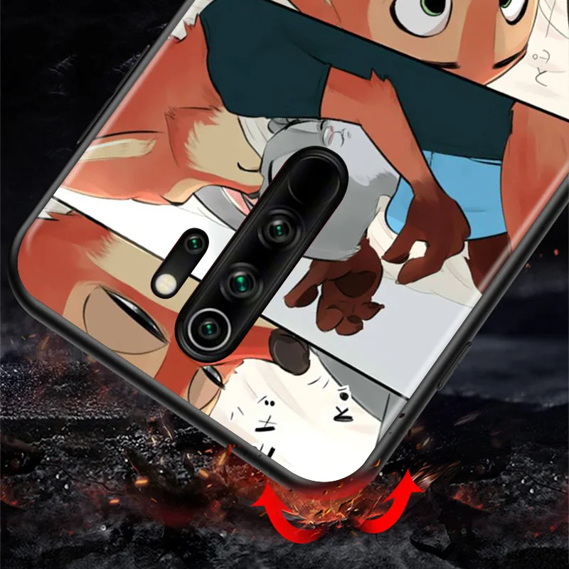 

Disney Cartoon Animation Zootopia Zootropolis For Xiaomi Redmi K40 K30T K30S K30i K20 10X 9T 9i Ultra Pro 5G Black Phone Case