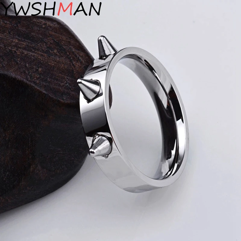 Self-defense Stainless Steel Rings Punk Style Men's And Women's Thorn Jewelry Joyas Para Hombres y Mujeres