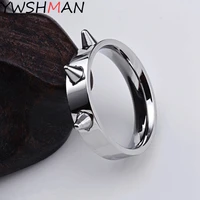 self defense stainless steel ring punk style mens and womens thorn jewelry joyas para hombres y mujeres