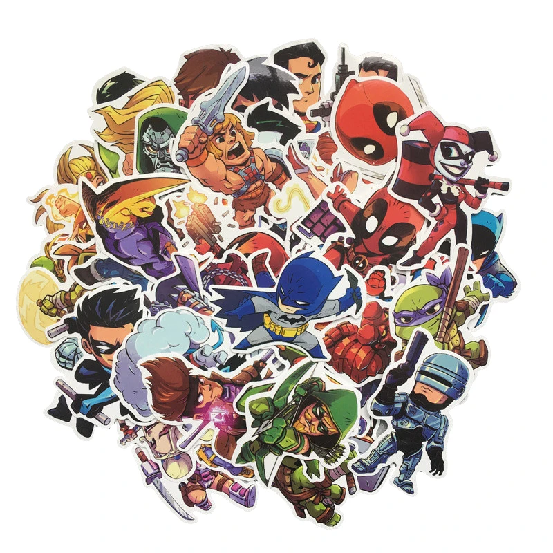 50 шт. Disney Холодное сердце Pixar машина с Микки-Маусом Мышь наклейки супергероями из