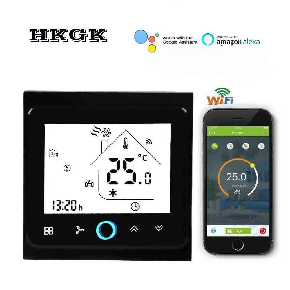 2p 4p cooling/heating digital wireless wifi thermostat room temperature control for Central air conditioning