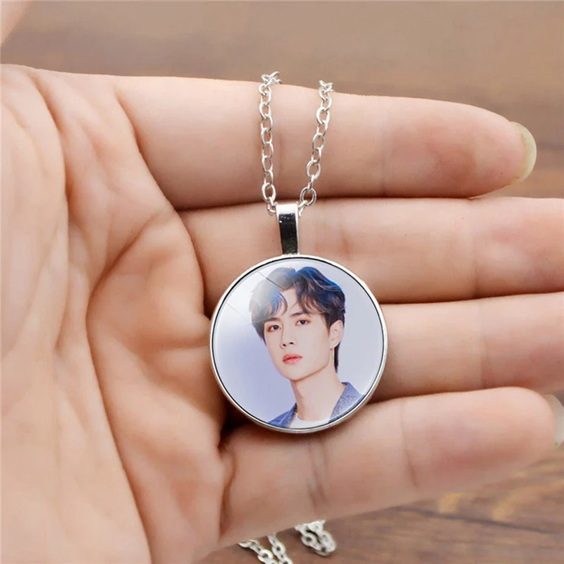 Ожерелье Wei WuXian Lan WangJi CHEN QING LING со стеклянным кристаллом колье Xiao Zhan Wang Yibo подвеска