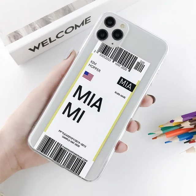 AC8867 Moskado чехол с воздушным давлением для iPhone 11 X XR XS Max воздушный билет штрих-код этикетка мягкий термополиуретановый чехол для iPhone 6 6S 7 8 7Plus - Цвет: AC8867