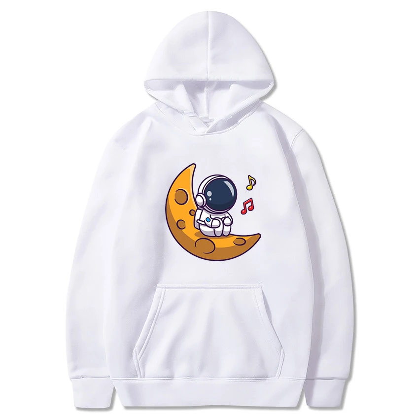 

Space Astronaut Print Female Hoodies 2021 New Women Men Long Sleeve Hoody Casual Harajuku Sweatshirts Streetwear