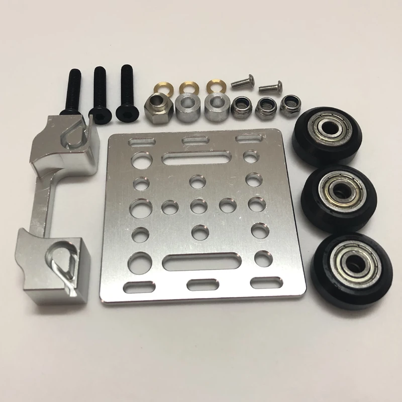 

3D Printer X-axis Slider Set with Belt Buckle Skateboard Wheel for Y-Axis/Tevo Tarantula/V-slot/Tronxy X3/Openbuilds Machine